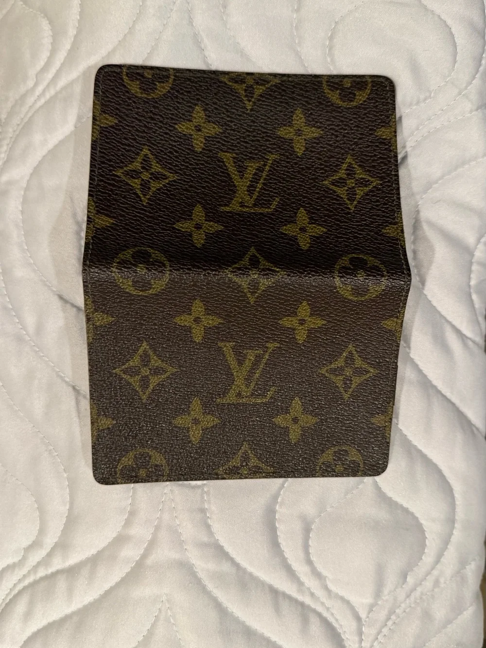 Louis Vuitton Brown Leather Card Case Wallet